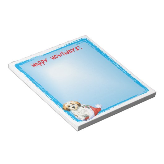 Happy Howlidays Havanese Notitieblok (Schuin)