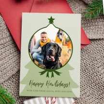 Happy Howlidays hond foto groen Kerstmis