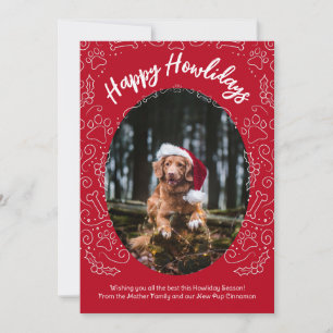 Happy Howlidays Hond Pet Kerstkaart Kaart
