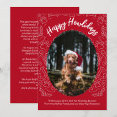 Happy Howlidays Hond Pet Kerstkaart Kaart (Voorkant / Achterkant)
