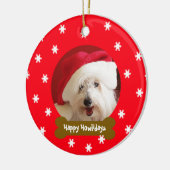 Happy Howlidays Hond Sneeuwvlok Kerstmis Ornament (Links)