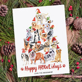 Happy HOWLidays Hondenliefhebber kerstbomen Honden Feestdagenkaart