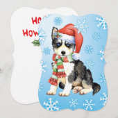 Happy Howlidays Husky Feestdagenkaart (Voorkant / Achterkant)