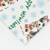 Happy Howlidays Husky Fleece Deken (Hoek)