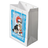 Happy Howlidays Husky Medium Cadeauzakje (Achterkant Gekanteld)