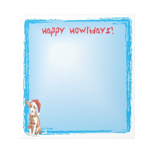 Happy Howlidays Ibizan Hound Notitieblok (Voorkant)