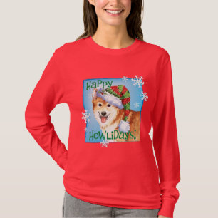 Happy Howlidays IJslandse Sheepdog T-shirt