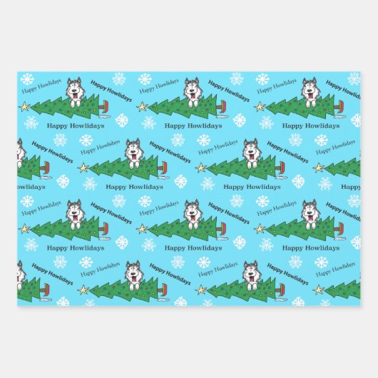 Happy Howlidays Inpakpapier Vel (Voorkant)
