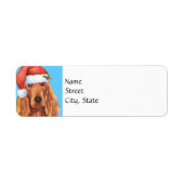 Happy Howlidays Irish Setter Etiket (Voorkant)