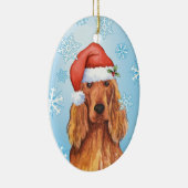 Happy Howlidays Irish Setter Keramisch Ornament (Rechts)