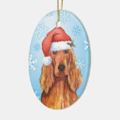 Happy Howlidays Irish Setter Keramisch Ornament (Links)
