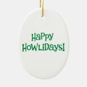 Happy Howlidays Irish Setter Keramisch Ornament (Achterkant)