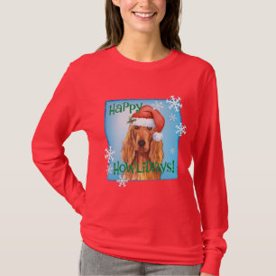 Happy Howlidays Irish Setter T-shirt