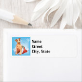 Happy Howlidays Irish Terrier Label (Insitu)