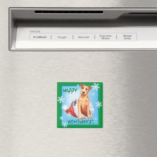Happy Howlidays Irish Terrier Magnet (Insitu (Vaatwasser))