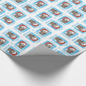 Happy Howlidays Irish Wolfhound Cadeaupapier (Hoek)