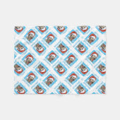 Happy Howlidays Irish Wolfhound Fleece Deken (Voorkant (Horizontaal))