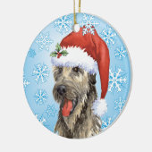 Happy Howlidays Irish Wolfhound Keramisch Ornament (Links)