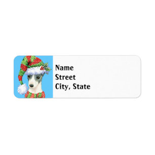 Happy Howlidays Italiaans Greyhound Etiket