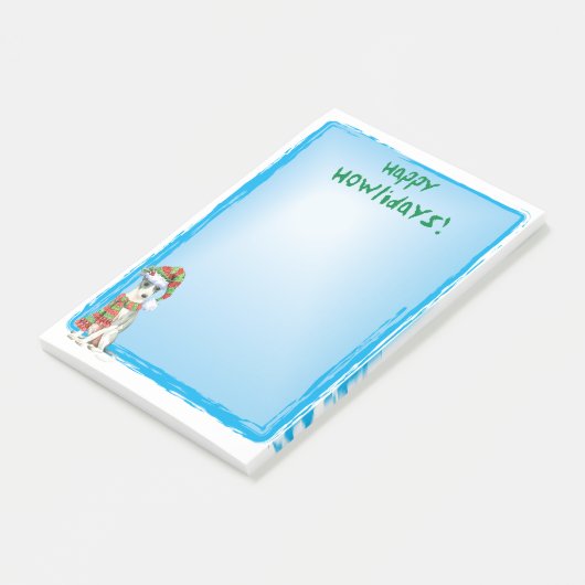 Happy Howlidays Italiaans Greyhound Post-it® Notes (Schuin)
