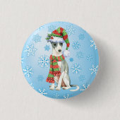 Happy Howlidays Italiaans Greyhound Ronde Button 3,2 Cm (Voorkant)
