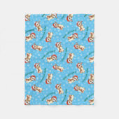 Happy Howlidays Jack Russell Terrier Fleece Deken (Voorkant)