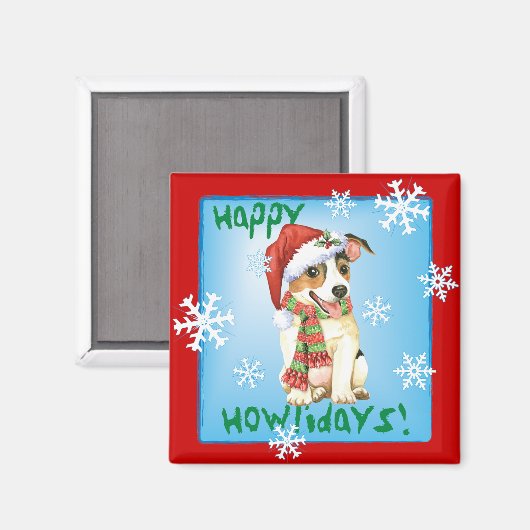 Happy Howlidays Jack Russell Terrier Magnet (Voorkant / Achterkant)