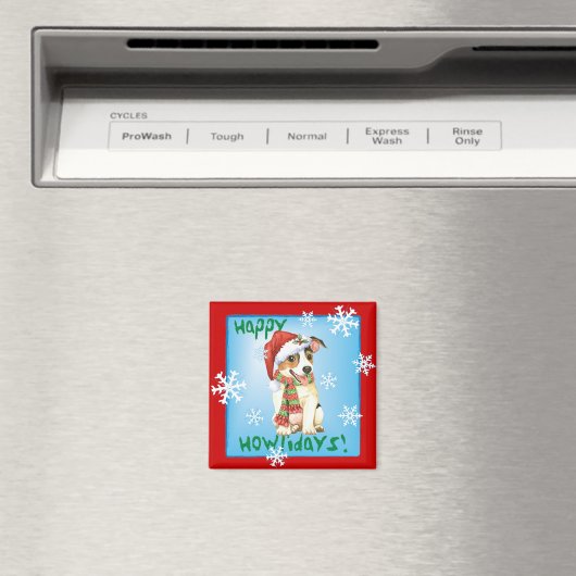 Happy Howlidays Jack Russell Terrier Magnet (Insitu (Vaatwasser))