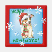 Happy Howlidays Jack Russell Terrier Magnet (Voorkant)