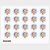 Happy Howlidays Jack Russell Terrier Ronde Sticker (Vel)
