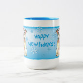 Happy Howlidays Jack Russell Terrier Tweekleurige Koffiemok (Center)
