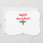 Happy Howlidays Japanse Chin Feestdagenkaart (Achterkant)