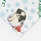 Happy Howlidays Japanse Chin Fleece Deken (Hoek)