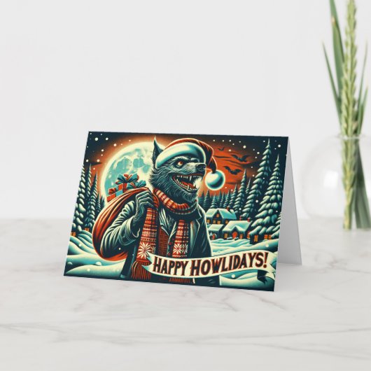 Happy Howlidays Kaart (Voorkant)
