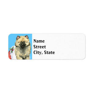 Happy Howlidays Keeshond Etiket