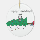 Happy Howlidays Keramisch Ornament (Links)