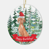 Happy Howlidays Keramisch Ornament (Links)