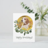 Happy Howlidays kersthond Aangepast Briefkaart (Staand voorkant)