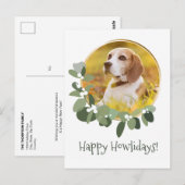 Happy Howlidays kersthond Aangepast Briefkaart (Voorkant / Achterkant)