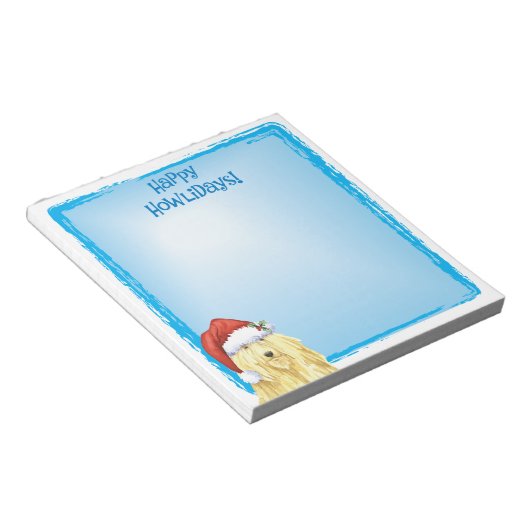 Happy Howlidays Komondor Notitieblok (Schuin)