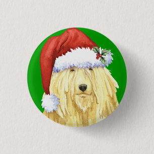 Happy Howlidays Komondor Ronde Button 3,2 Cm