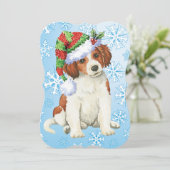 Happy Howlidays Kooikerhondje Feestdagenkaart (Staand voorkant)