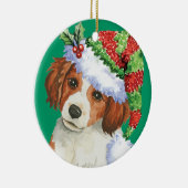 Happy Howlidays Kooikerhondje Keramisch Ornament (Rechts)