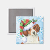 Happy Howlidays Kooikerhondje Magneet (Voorkant / Achterkant)