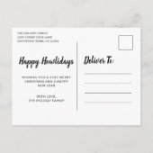 Happy Howlidays Krijt Script Sneeuwvlokken Foto Ho Feestdagenkaart (Achterkant)