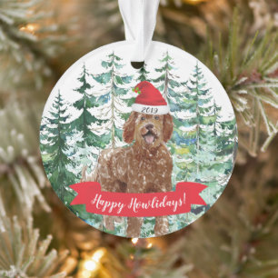 Happy Howlidays Labradoodle Dog Kerstmis Ornament