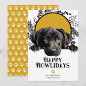 Happy Howlidays Labrador Retriever Dog Kerstmis Feestdagenkaart (Voorkant / Achterkant)