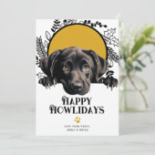 Happy Howlidays Labrador Retriever Dog Kerstmis Feestdagenkaart (Staand voorkant)