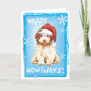 Happy Howlidays Lagotto Romagnolo Holiday Card Feestdagen Kaart