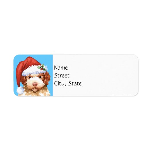 Happy Howlidays Lagotto Romagnolo Label (Voorkant)